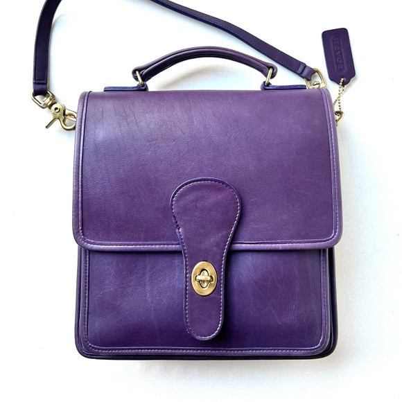 Coach Handbags - 💜 Rare Vintage Coach Purple Station Bag 5130